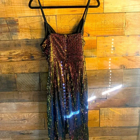 Grace Karin-NWT- Multi Sequined Mini Dress- Size M - Picture 5 of 6